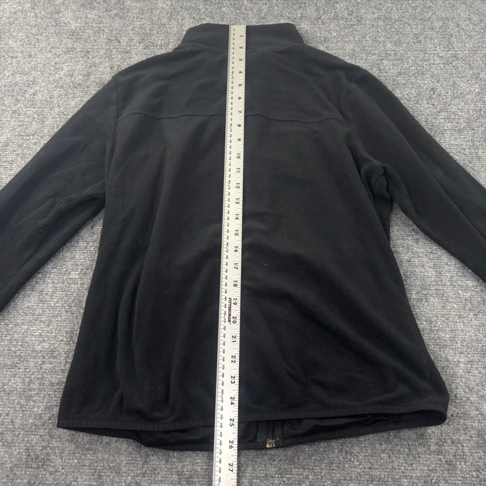 The North Face Fleece Jacket Large Black Full Zip Mock Neck Mens